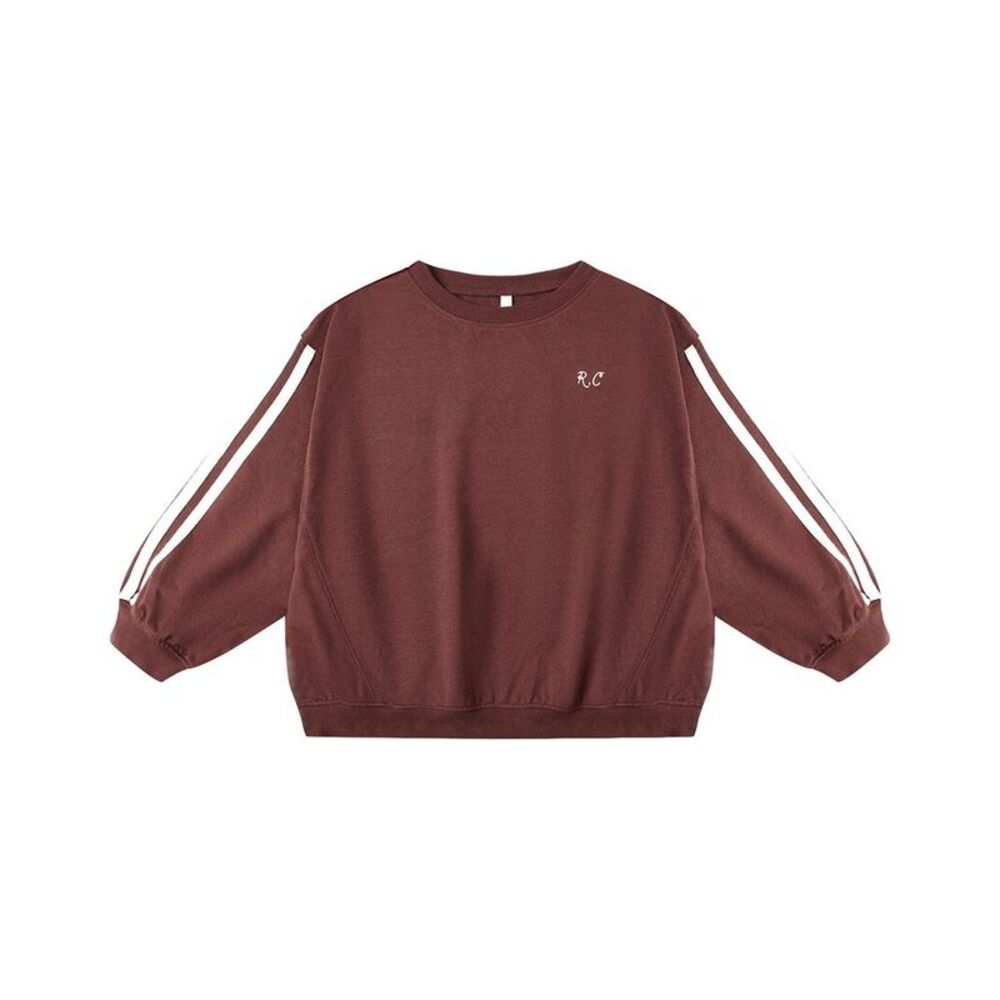 Rylee & Cru Girls  Oversized Sweatshirt, Burgundy